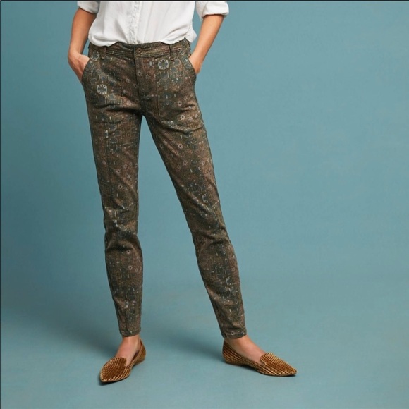 Anthropologie Pants - Anthropologie Cadet Slim Utility Printed Pants